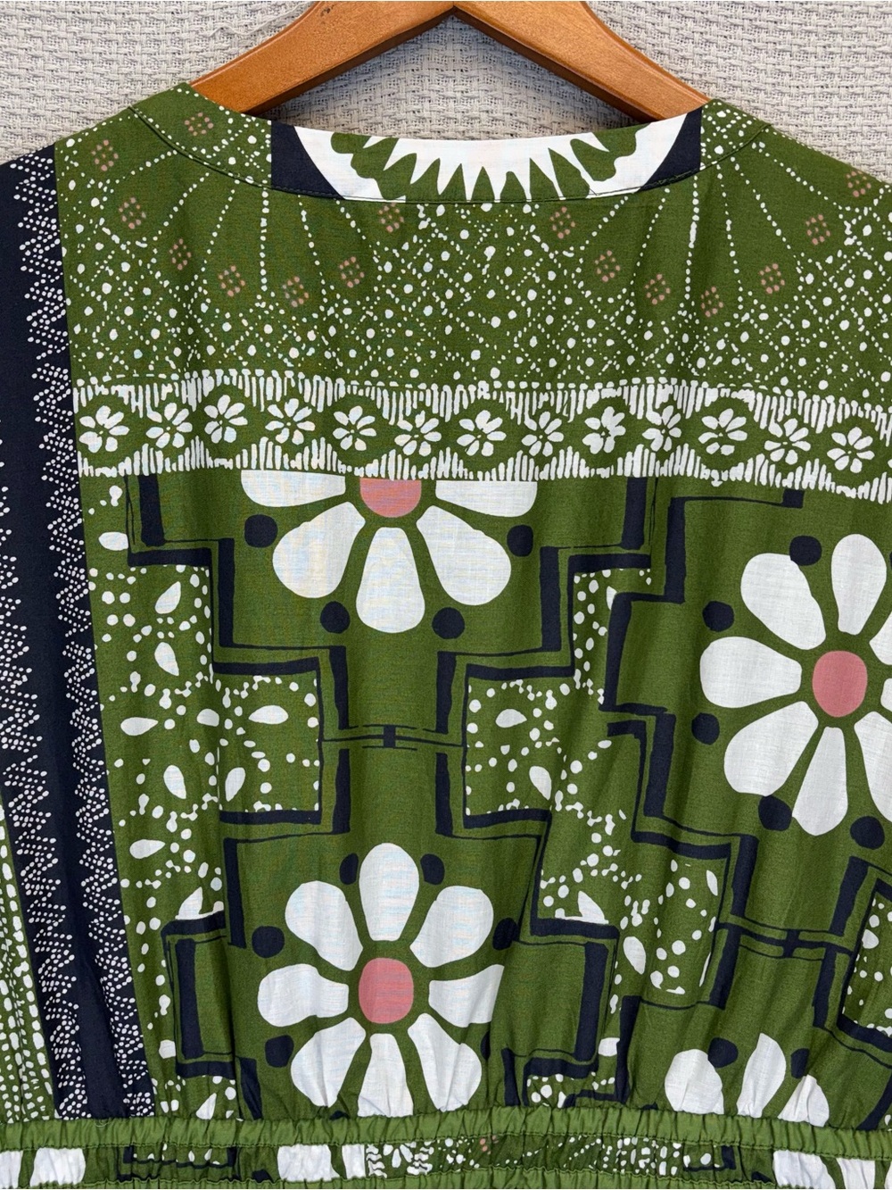 Estelle Ethereal Print Green Maxi Dress Sz 2X Boho Pockets Floral Hippie Cottage - Picture 11 of 15